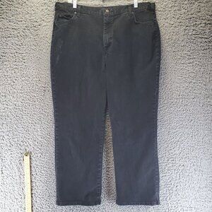 Lee Jeans Women’s Size 16 Short Black Relaxed Straight Leg Comfortable At Waist
